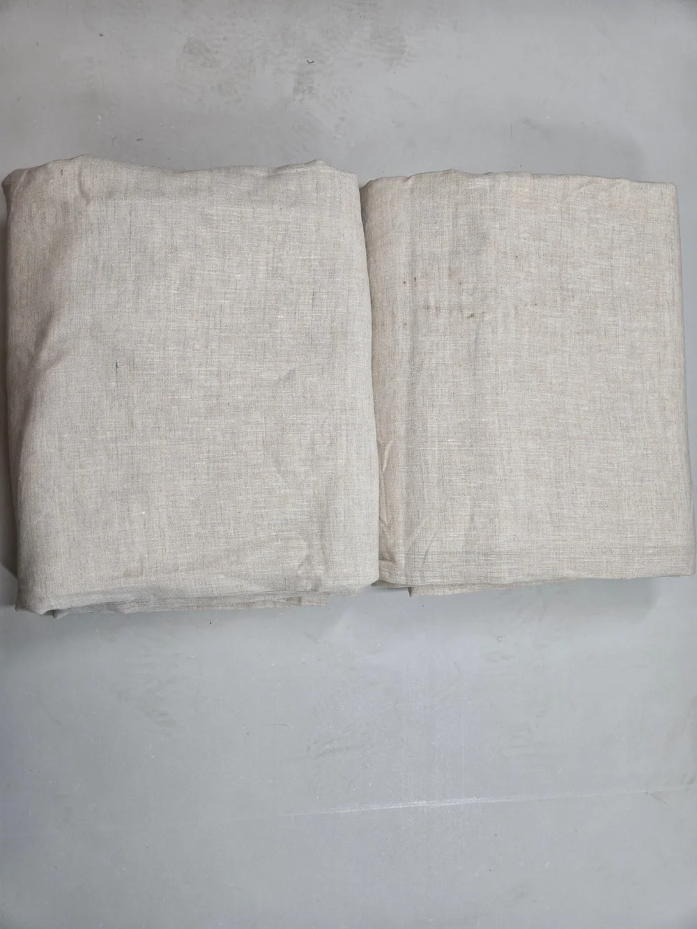 QUINCE Set Of 2 48x108 European Linen Curtains Flax 0052